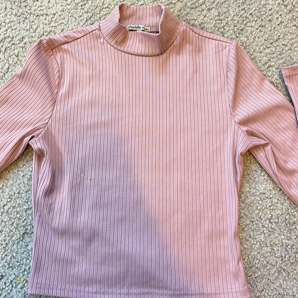 Charlotte Russe Mock Neck Fitted Top